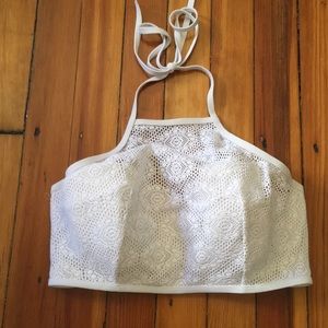 34G High Neck Lace Swim Top